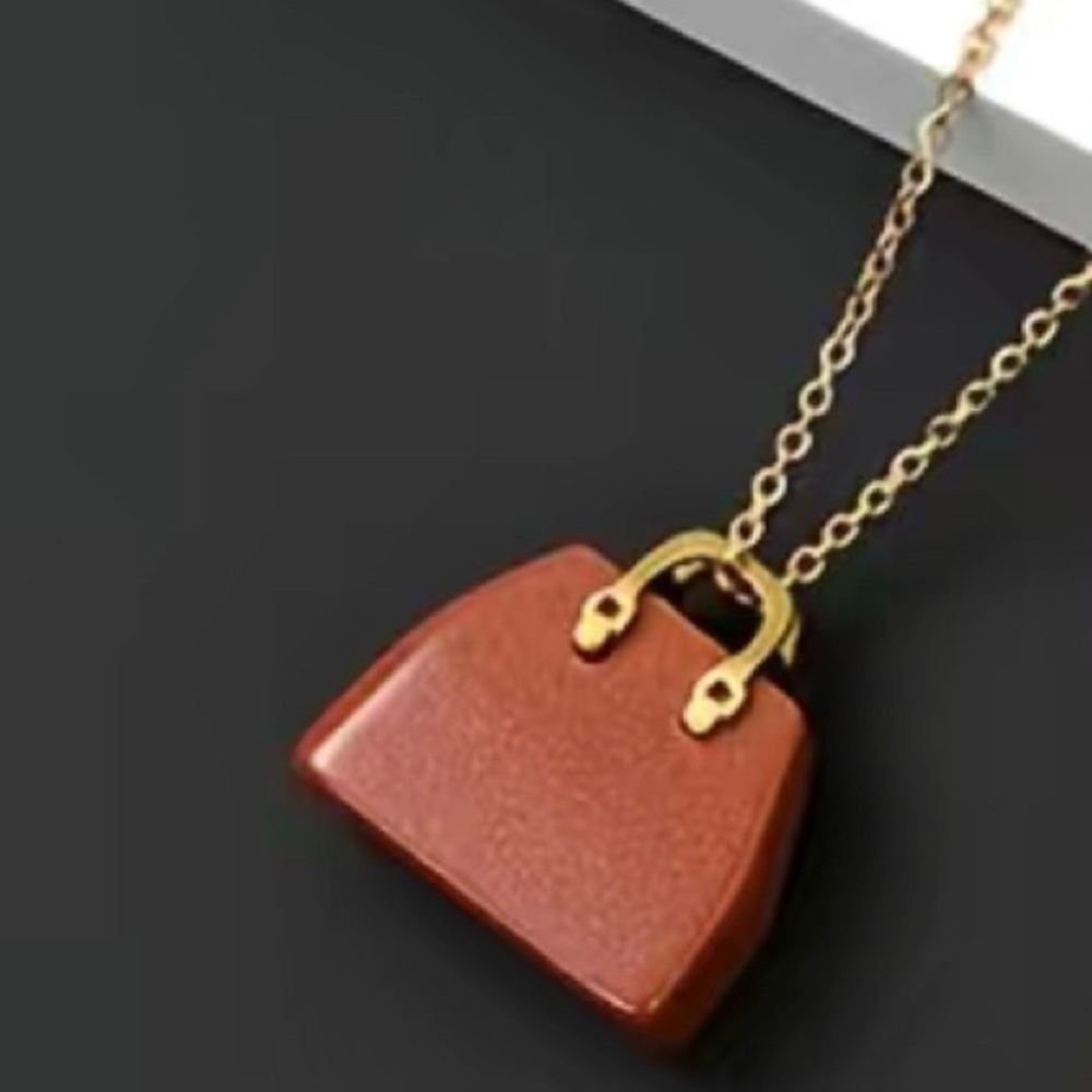 1pc Natural Stone Necklace Pendant with Chain